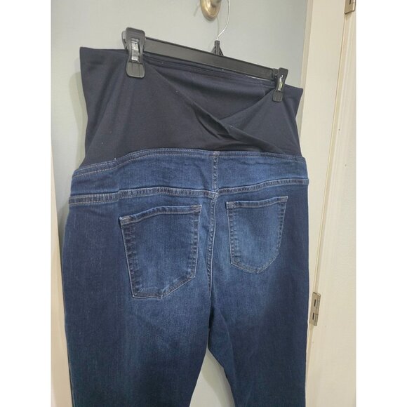 Isabel Maternity by Ingrid & Isabel Size 16/33R Blue Skinny Jeans Over Belly - Picture 8 of 14